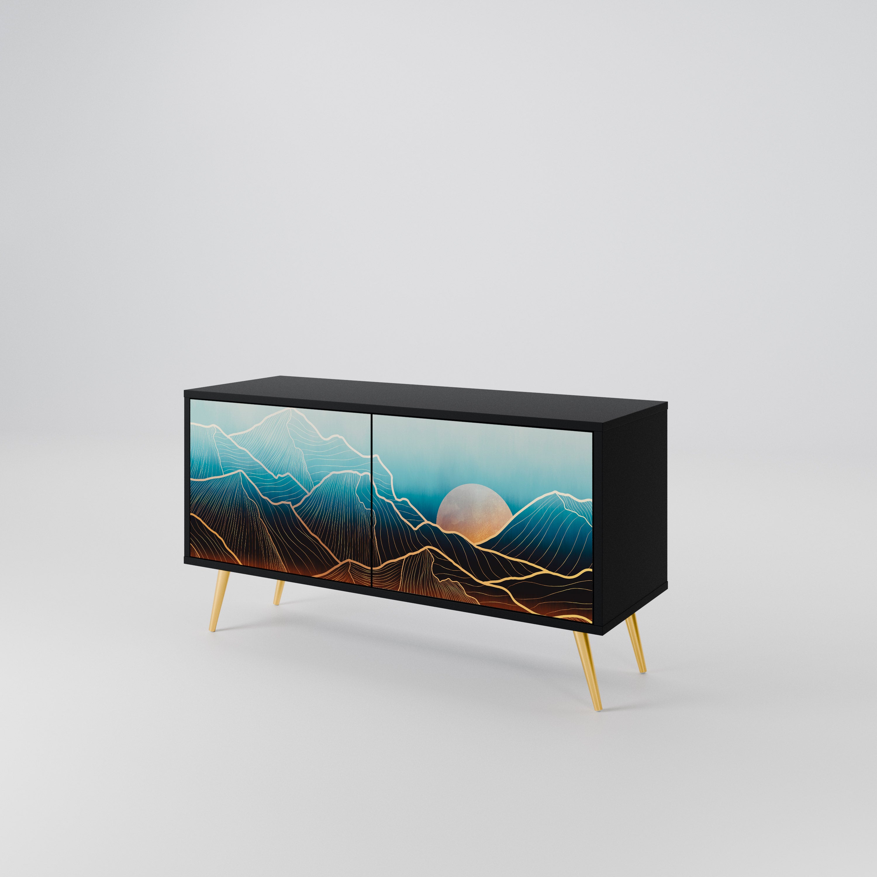 LUNAR SECRETS Compact 2-Door TV Cabinet