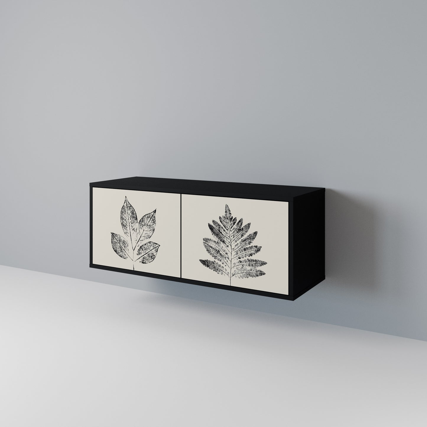 LEAFY STAMPS Kompaktní dvoudveřový TV stolek