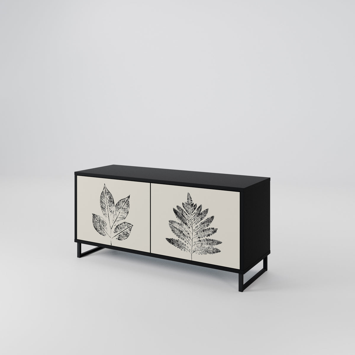 LEAFY STAMPS Kompaktní dvoudveřový TV stolek