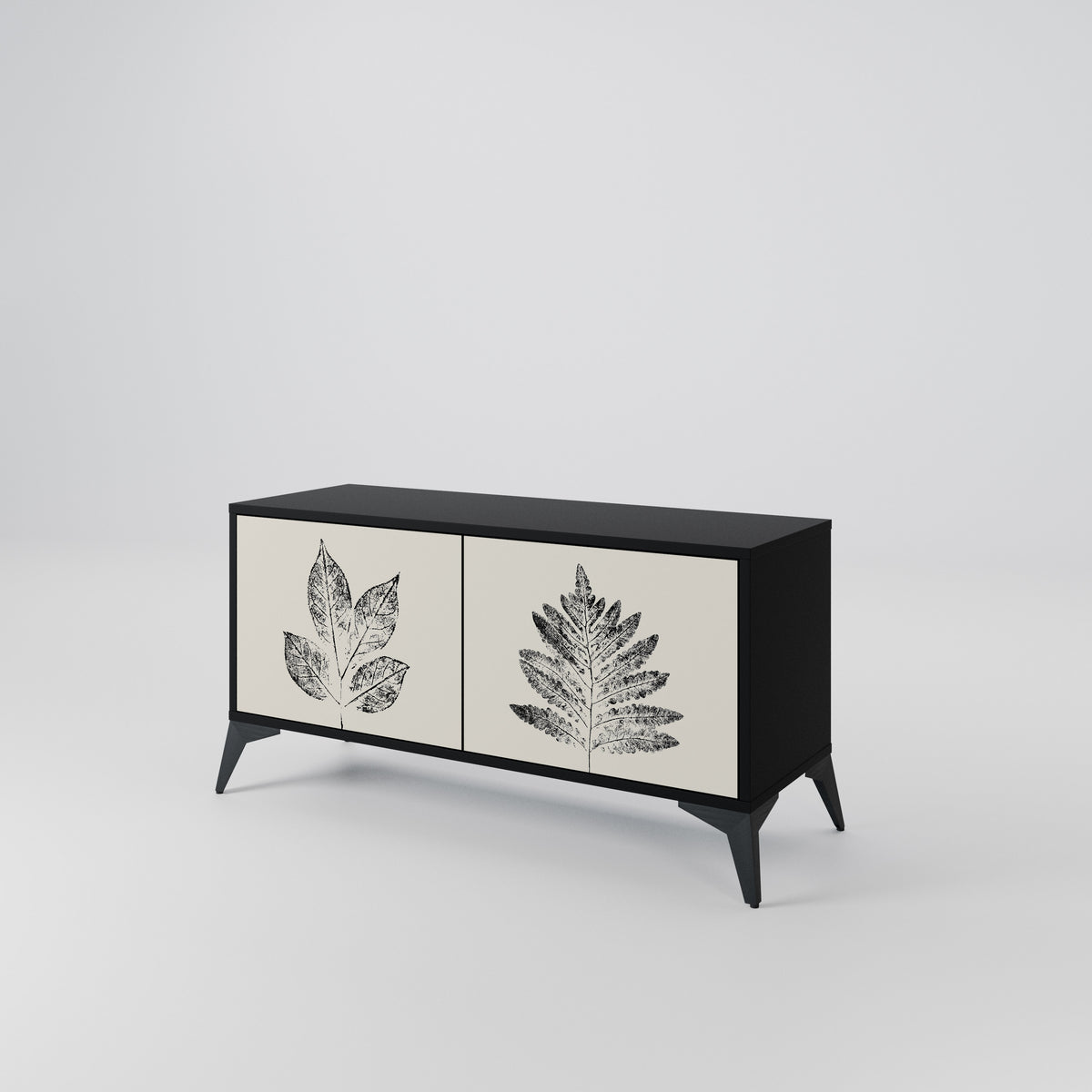 LEAFY STAMPS Kompaktní dvoudveřový TV stolek