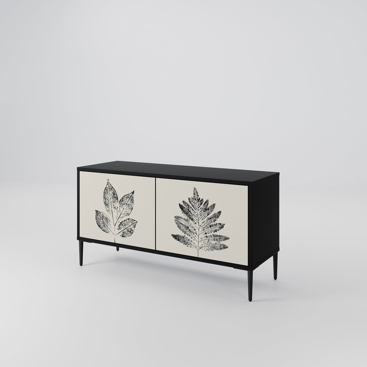 LEAFY STAMPS Kompaktní dvoudveřový TV stolek