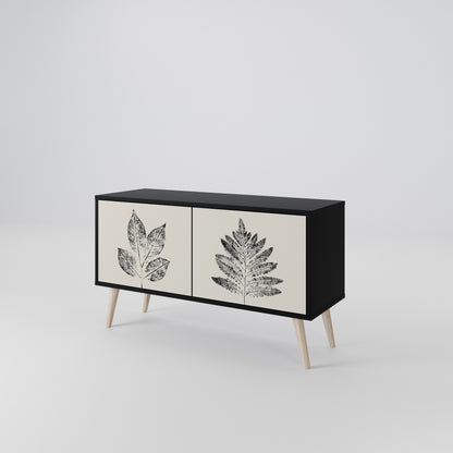LEAFY STAMPS Kompaktní dvoudveřový TV stolek