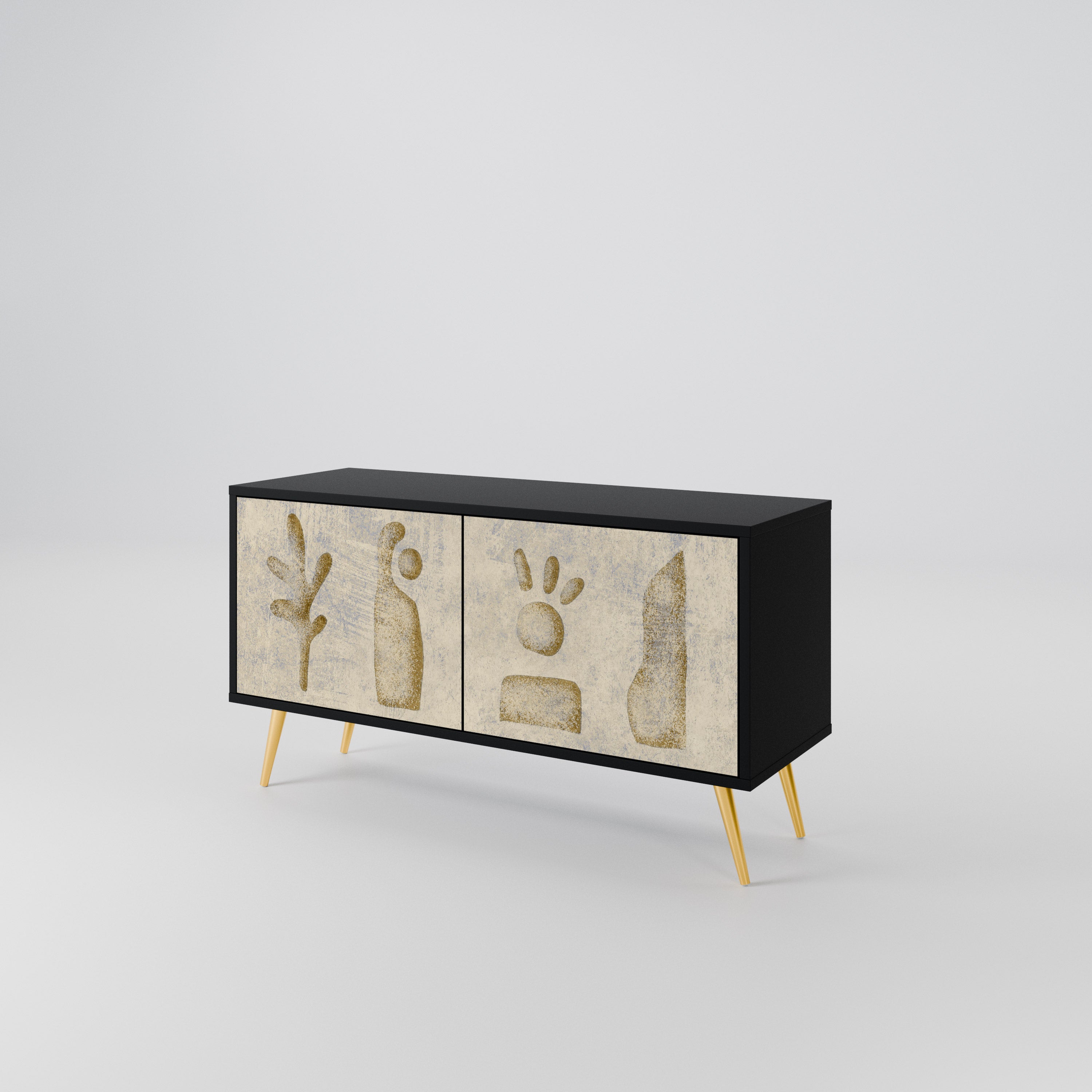 SAND SCULPTURES Compact 2-Door TV Cabinet