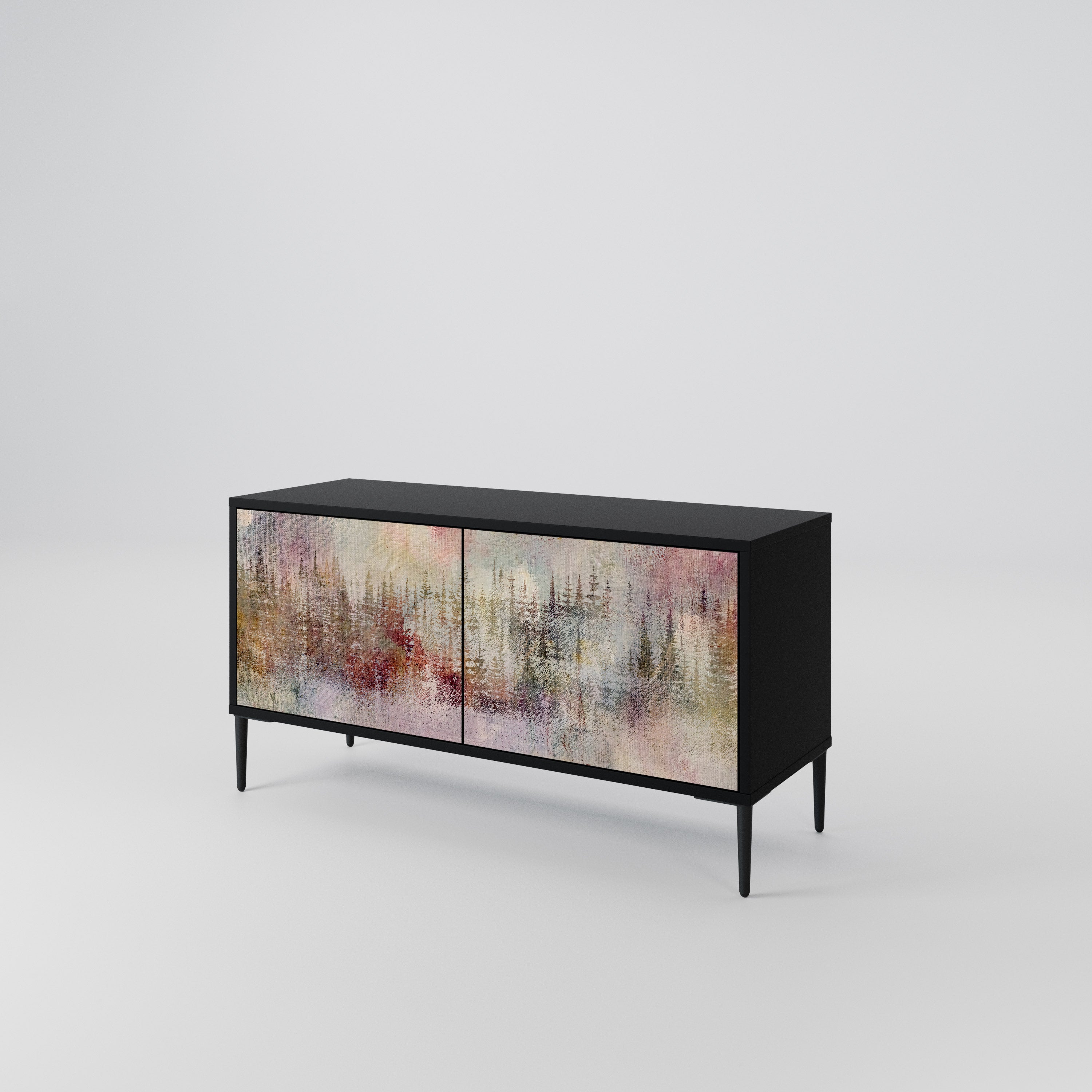 VEILED SUMMIT Compact 2-Door TV Cabinet