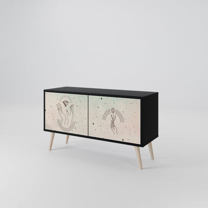 DELICATE BEAUTY Kompaktní dvoudveřový TV stolek