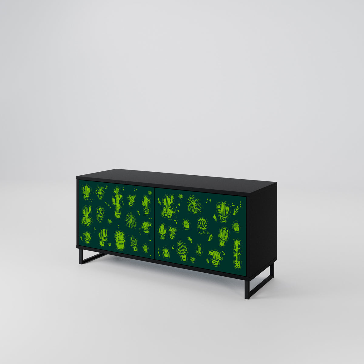 DESERT GREEN Kompaktní dvoudveřový TV stolek