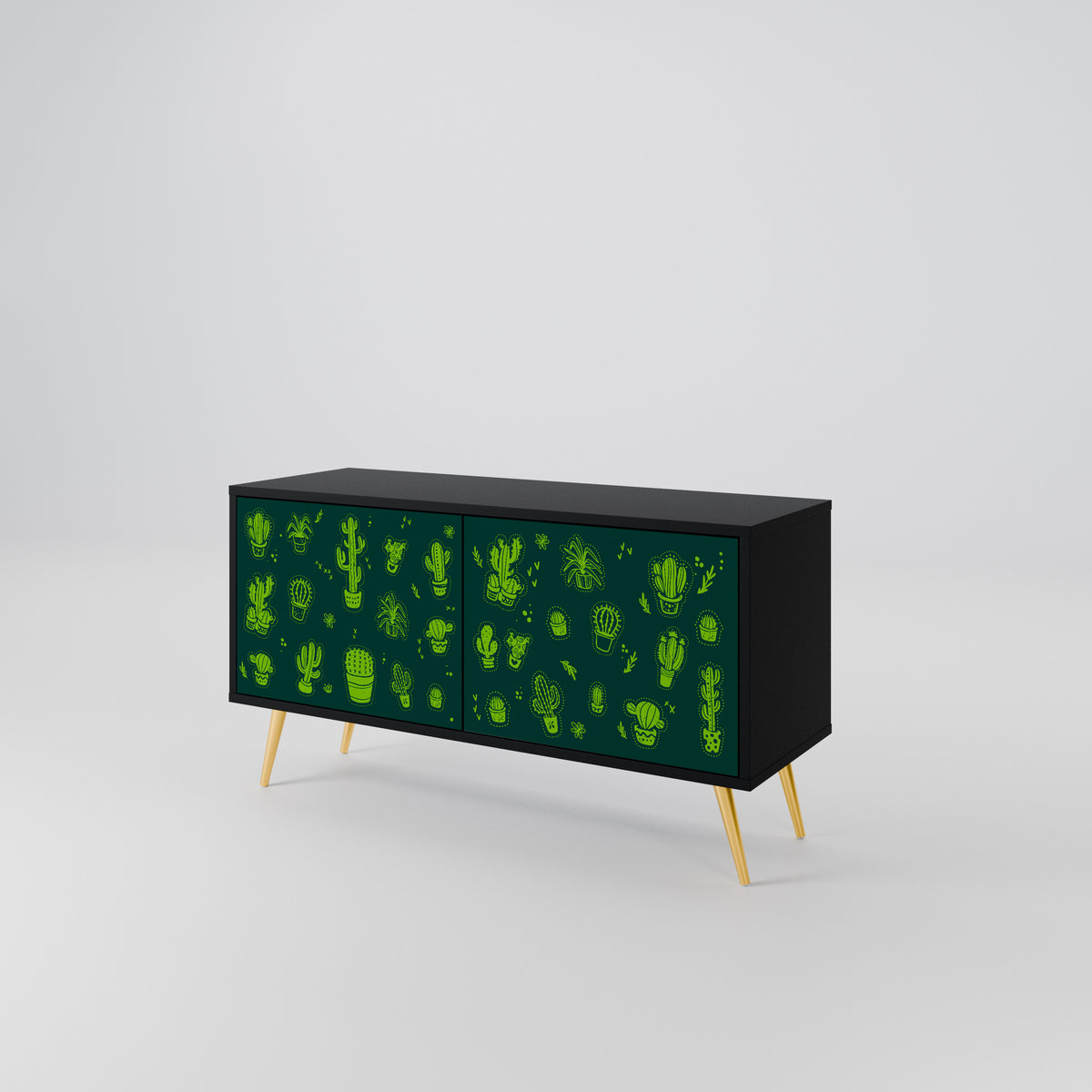 DESERT GREEN Kompaktní dvoudveřový TV stolek