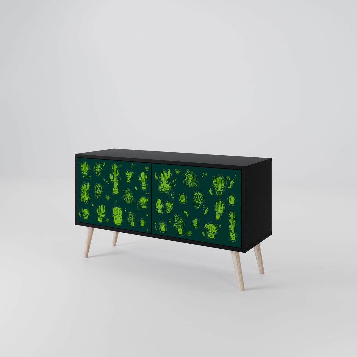 DESERT GREEN Kompaktní dvoudveřový TV stolek