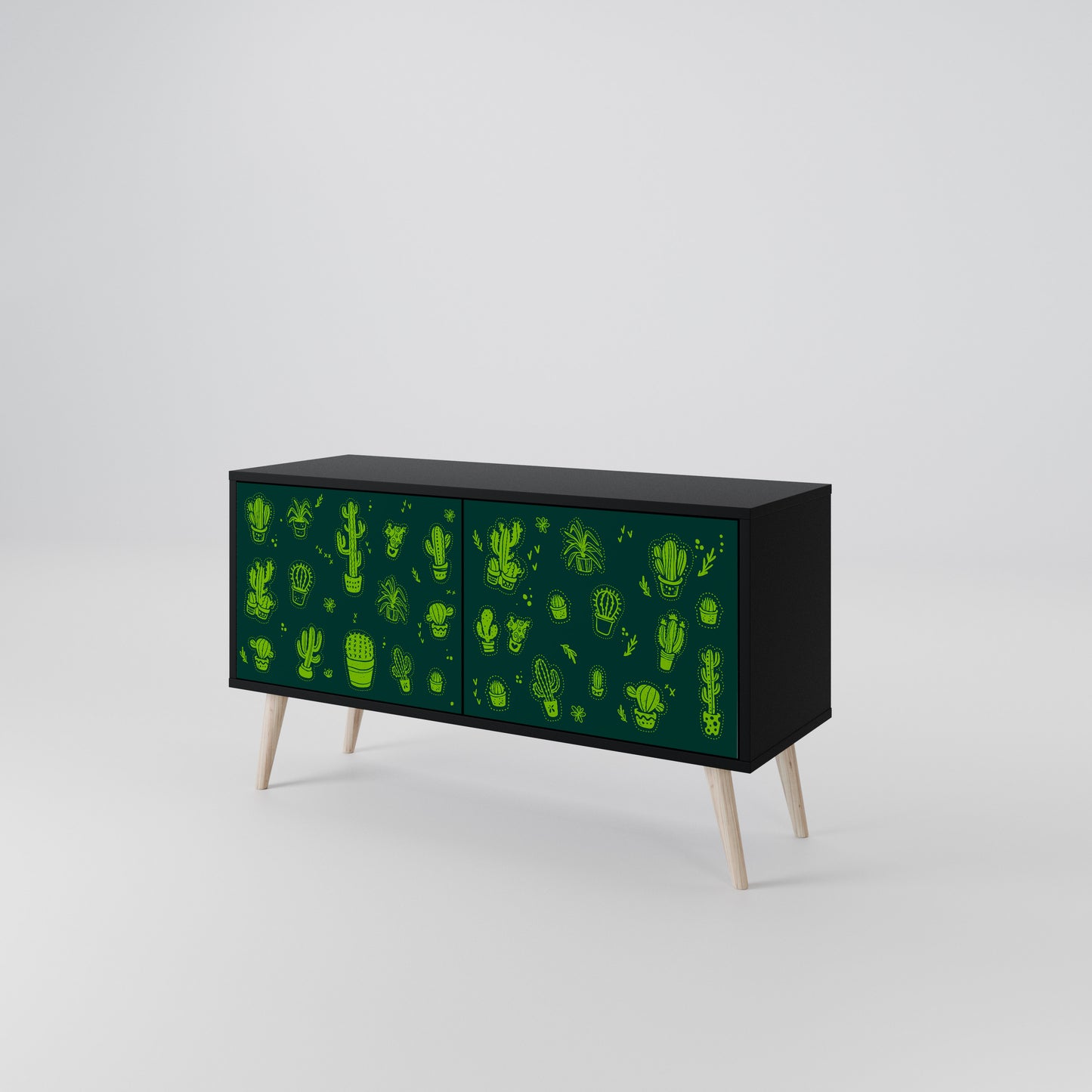 DESERT GREEN Kompaktní dvoudveřový TV stolek