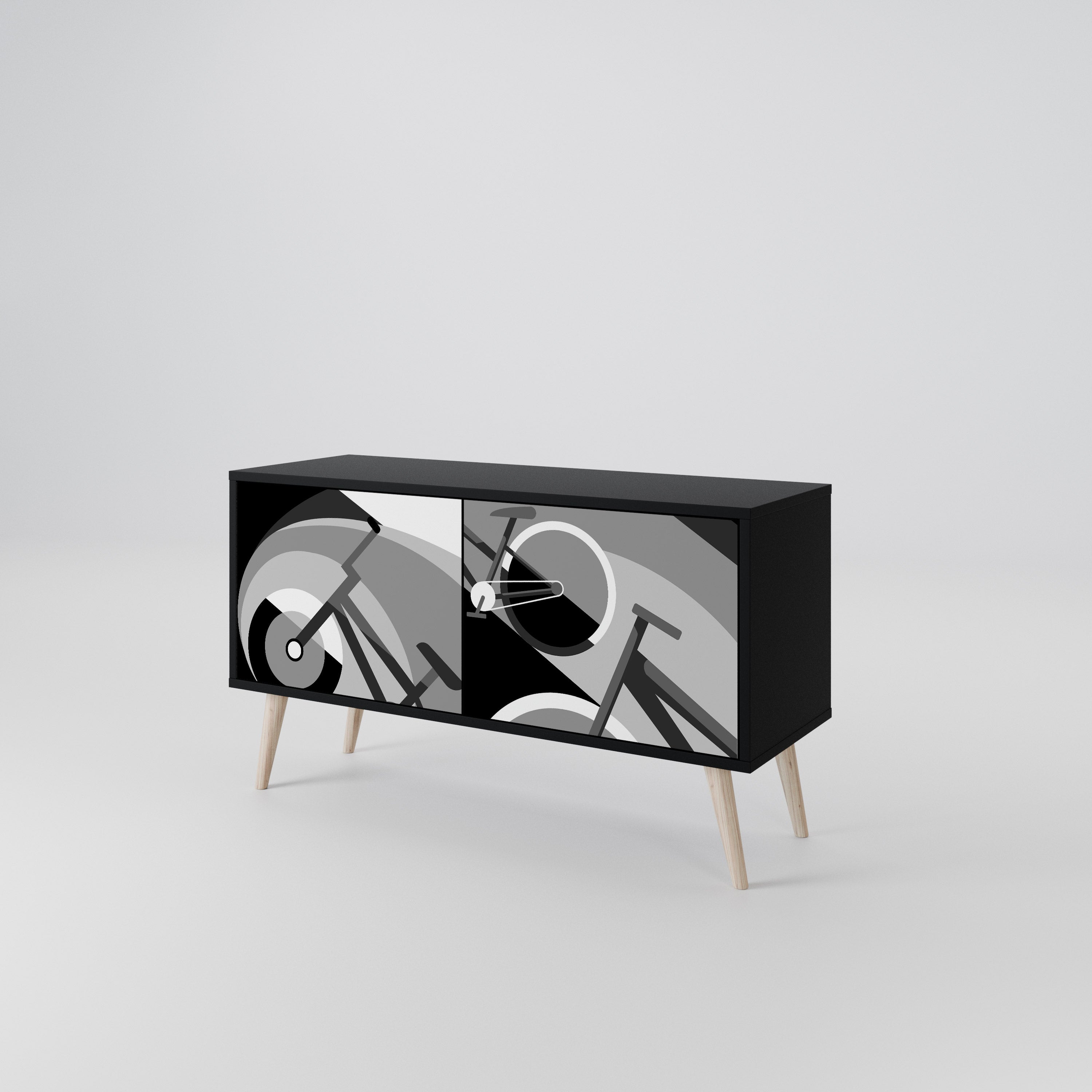 BIKE ENERGY Compact 2-Door TV Cabinet
