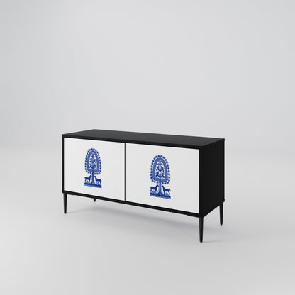 POLISH FOLK ART Kompaktní dvoudveřový TV stolek