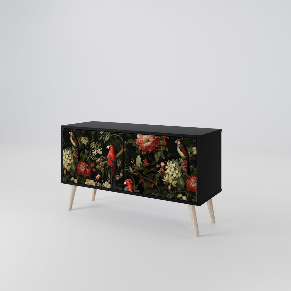 FLORAL FANTASIA Kompaktní dvoudveřový TV stolek