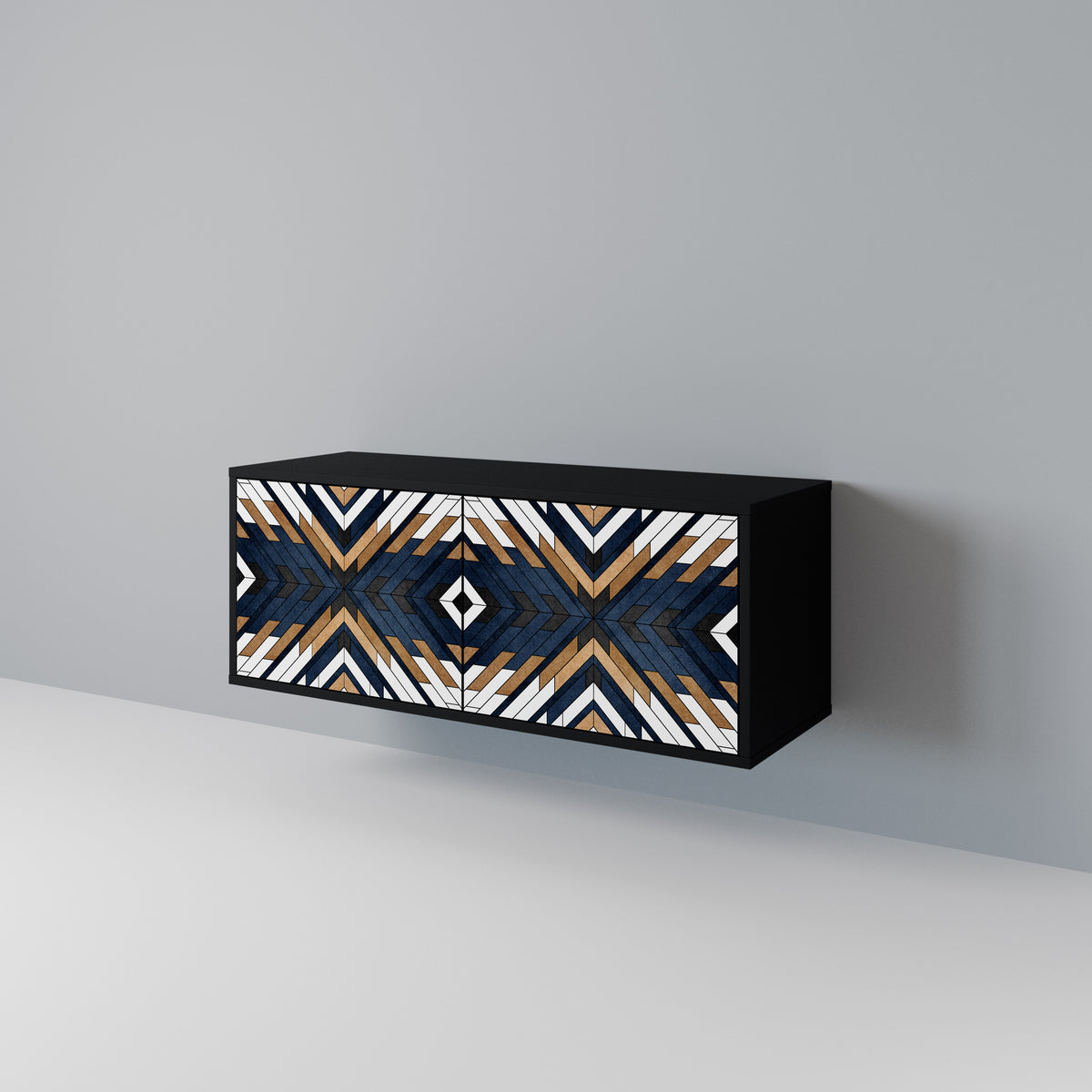 ARTFUL GEOMETRY Kompaktní dvoudveřový TV stolek