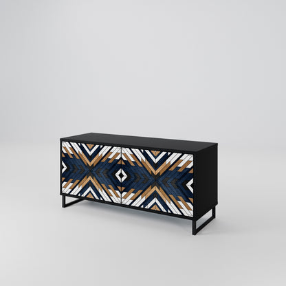 ARTFUL GEOMETRY Kompaktní dvoudveřový TV stolek