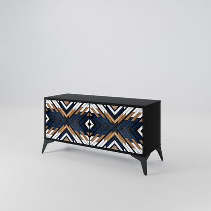 ARTFUL GEOMETRY Kompaktní dvoudveřový TV stolek