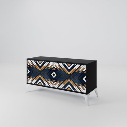 ARTFUL GEOMETRY Kompaktní dvoudveřový TV stolek