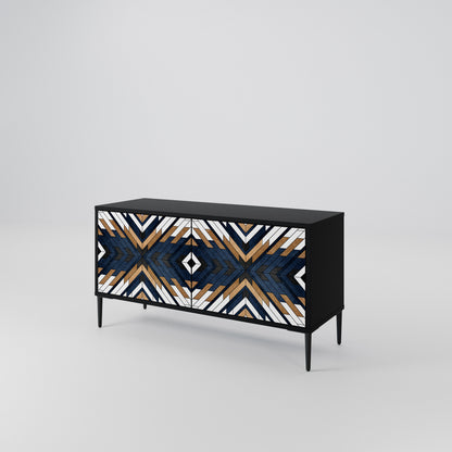 ARTFUL GEOMETRY Kompaktní dvoudveřový TV stolek