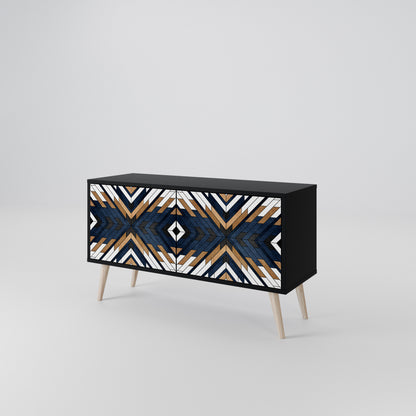 ARTFUL GEOMETRY Kompaktní dvoudveřový TV stolek