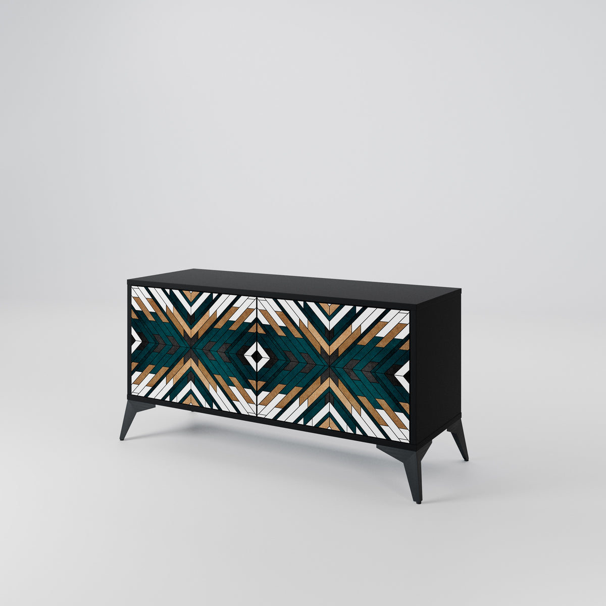 ARTISTIC GEOMETRY Kompaktní dvoudveřový TV stolek