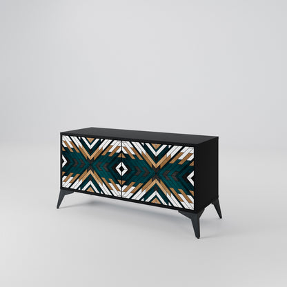 ARTISTIC GEOMETRY Kompaktní dvoudveřový TV stolek