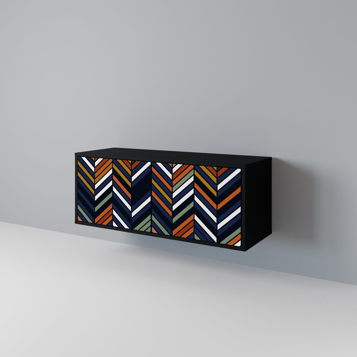 VIBRANT PATCHWORK Kompaktní dvoudveřový TV stolek