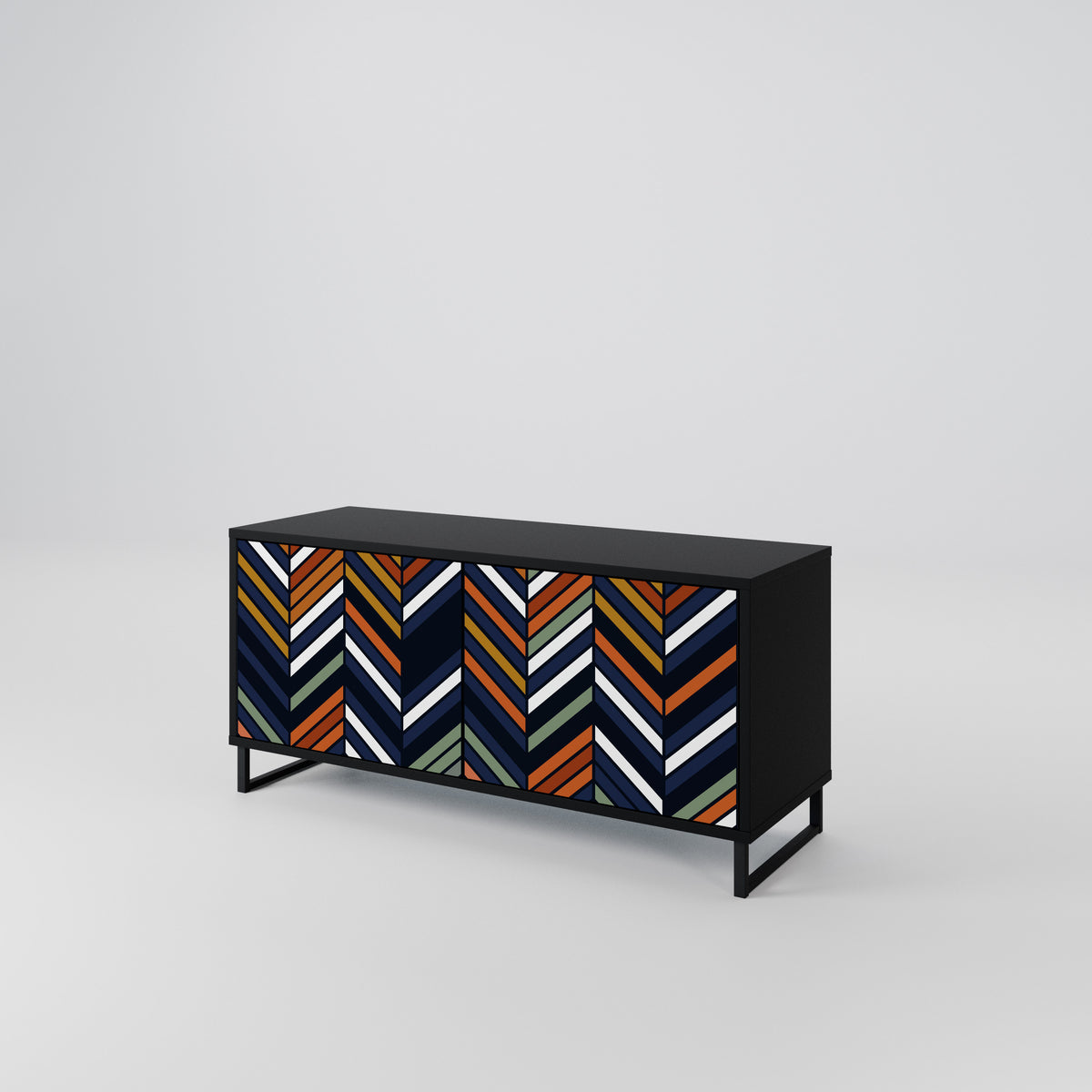 VIBRANT PATCHWORK Kompaktní dvoudveřový TV stolek
