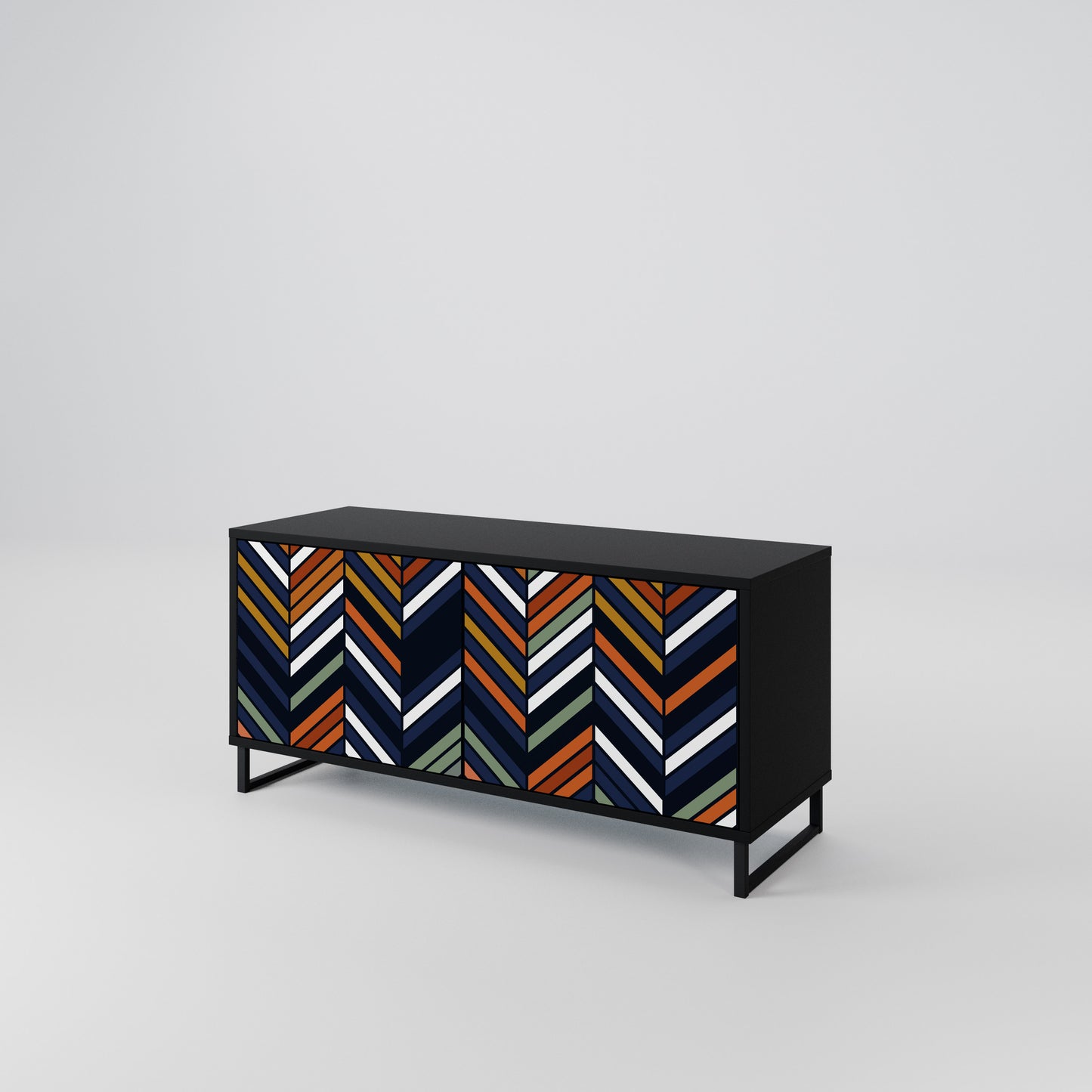 VIBRANT PATCHWORK Kompaktní dvoudveřový TV stolek