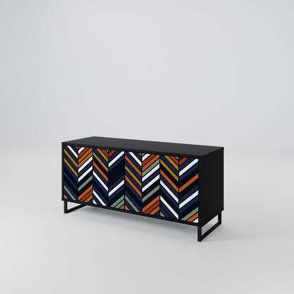 VIBRANT PATCHWORK Kompaktní dvoudveřový TV stolek