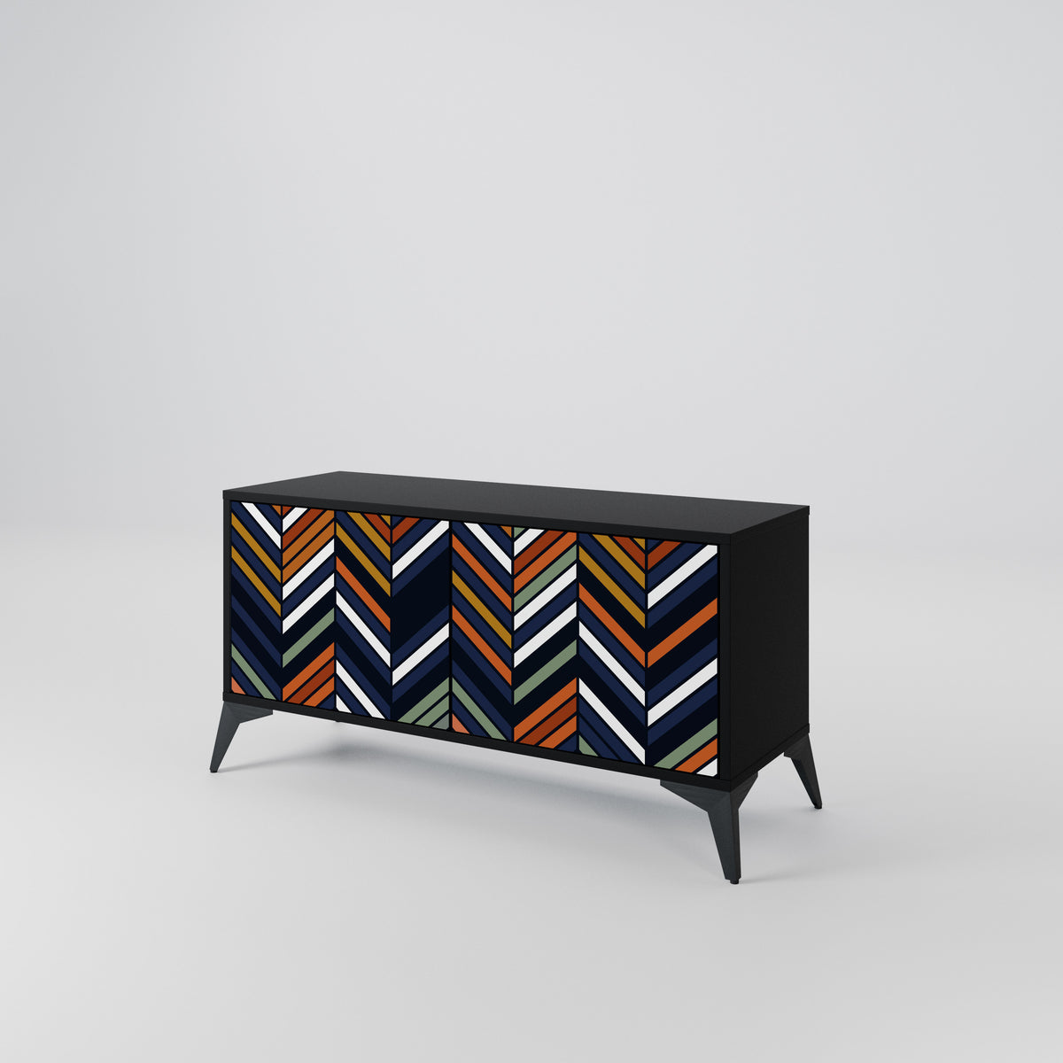 VIBRANT PATCHWORK Kompaktní dvoudveřový TV stolek