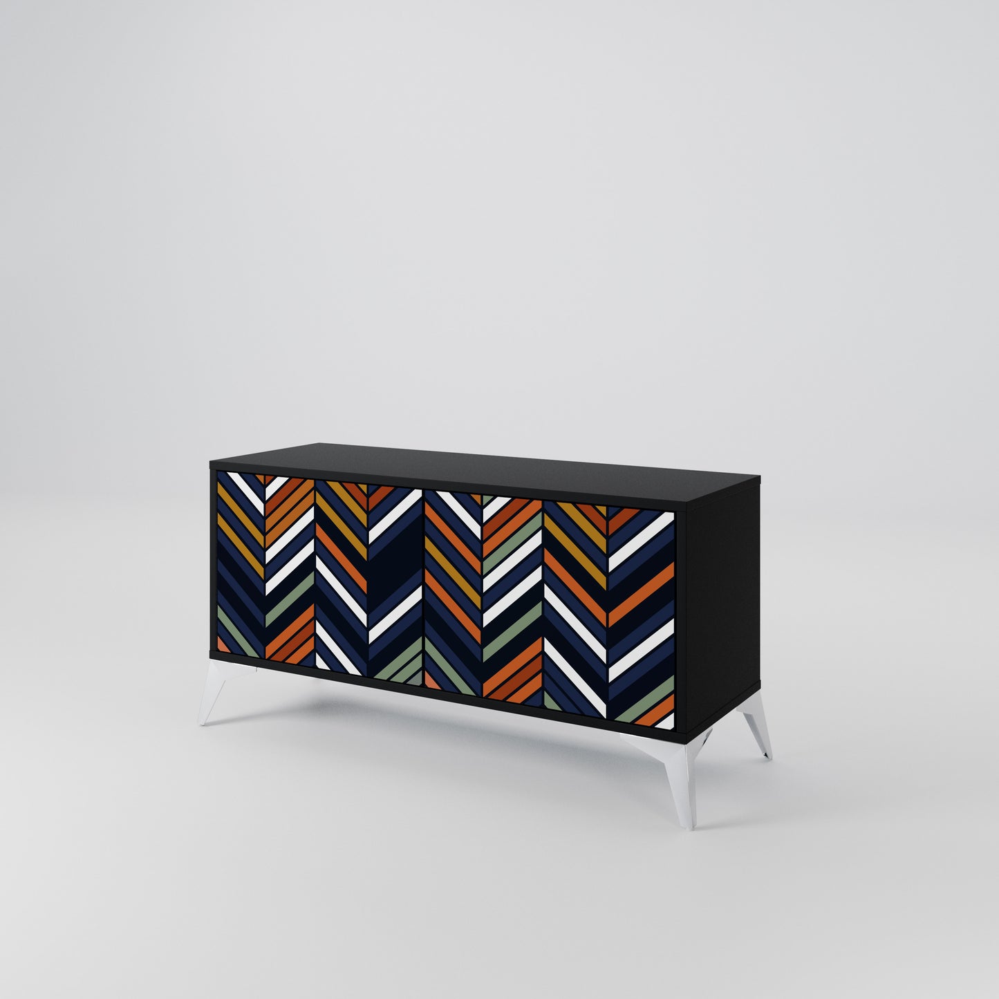 VIBRANT PATCHWORK Kompaktní dvoudveřový TV stolek