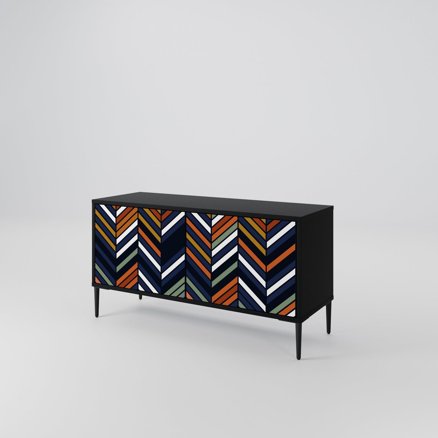 VIBRANT PATCHWORK Kompaktní dvoudveřový TV stolek