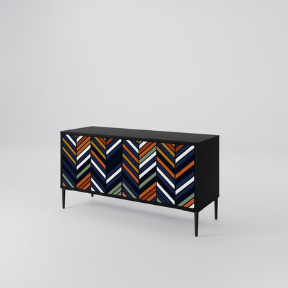 VIBRANT PATCHWORK Kompaktní dvoudveřový TV stolek