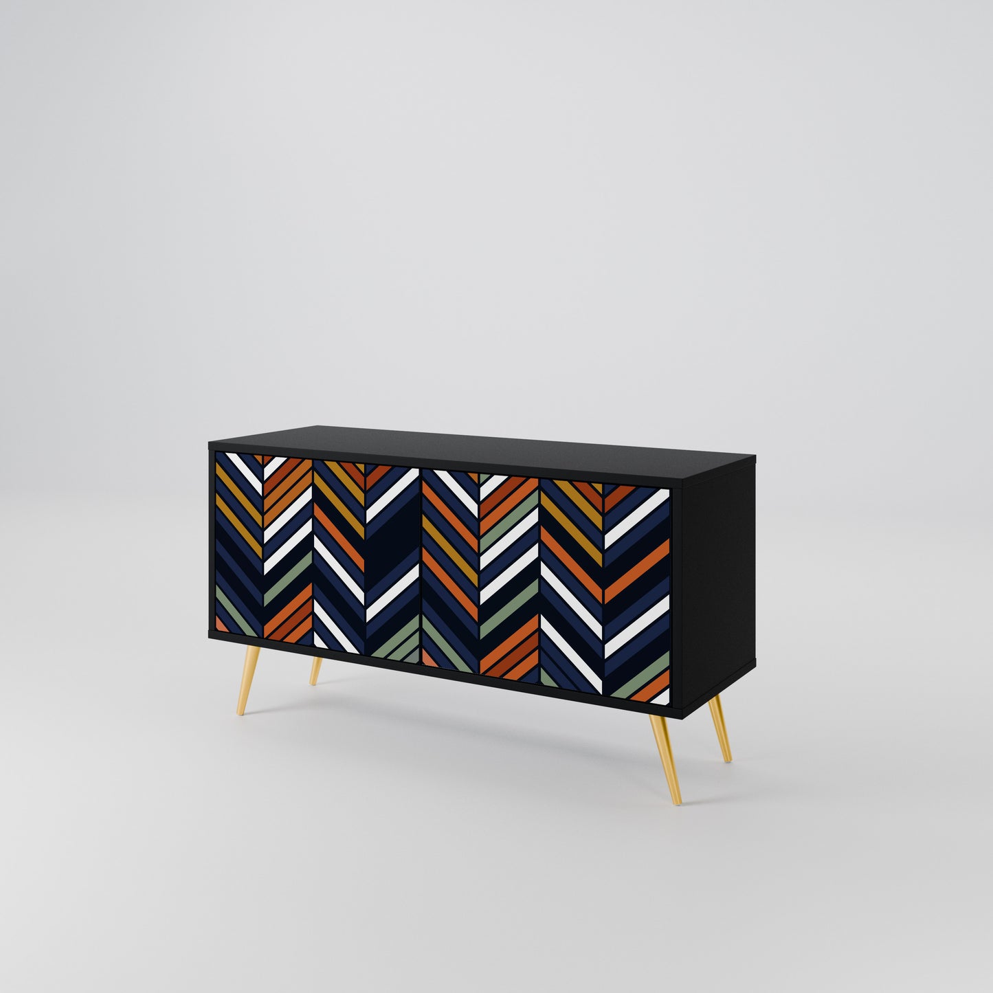 VIBRANT PATCHWORK Kompaktní dvoudveřový TV stolek