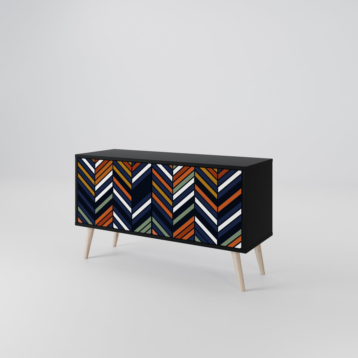 VIBRANT PATCHWORK Kompaktní dvoudveřový TV stolek