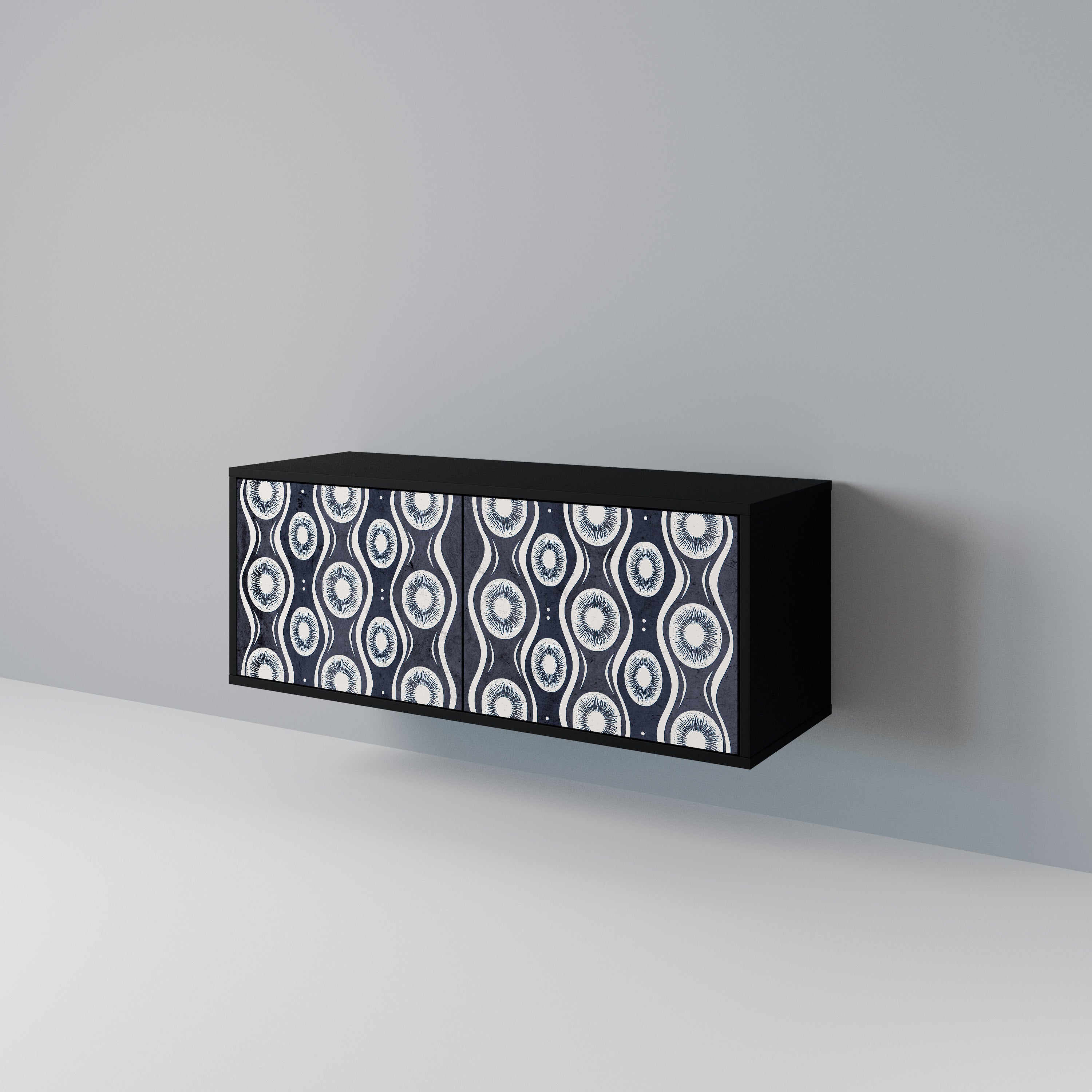 GRAPHITE EYES Kompaktní dvoudveřový TV stolek