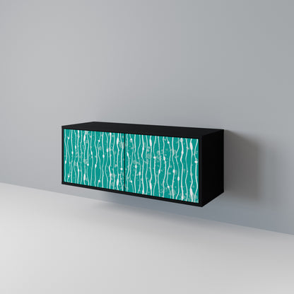 TURQUOISE RAIN Kompaktní dvoudveřový TV stolek