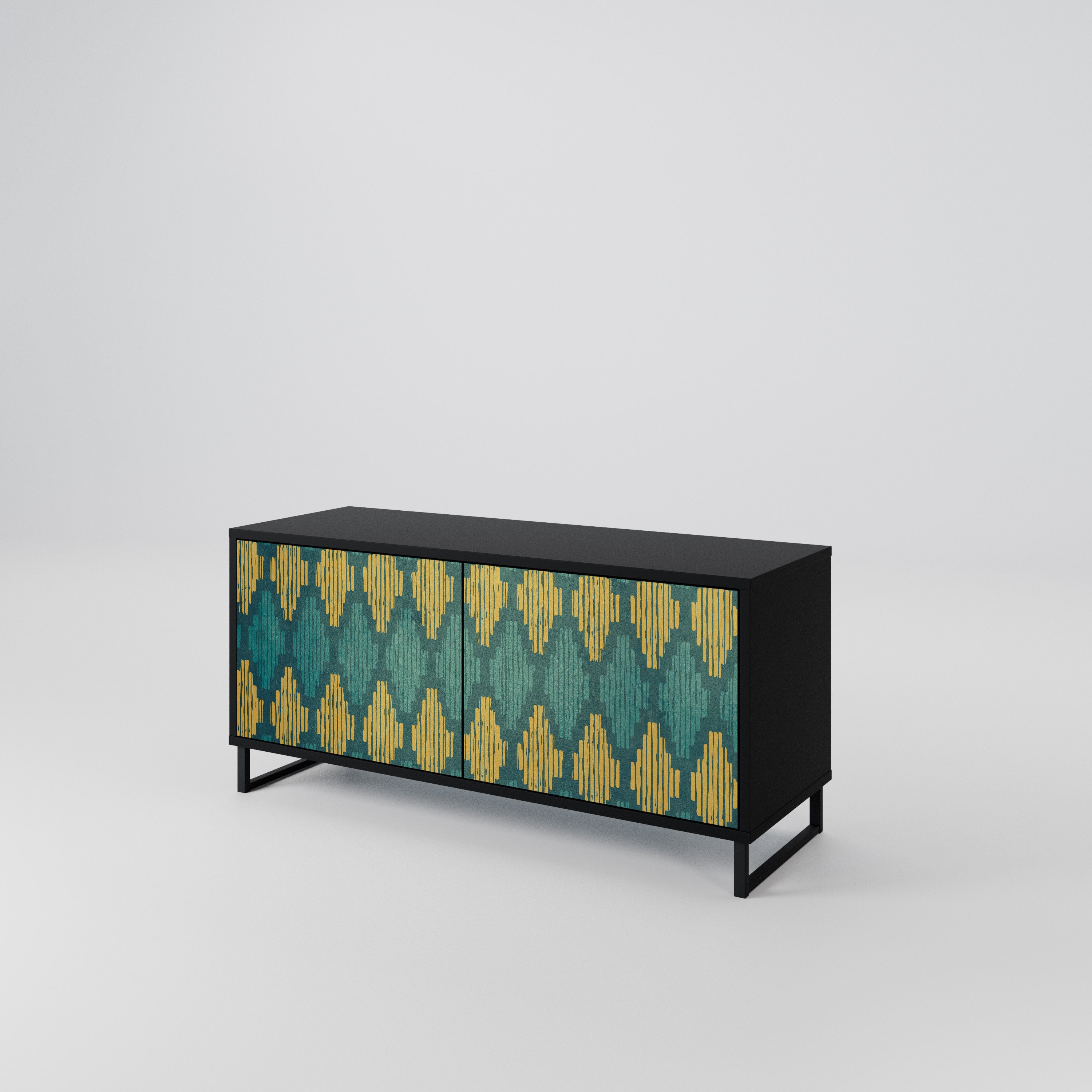 POLYGONS Kompaktní dvoudveřový TV stolek