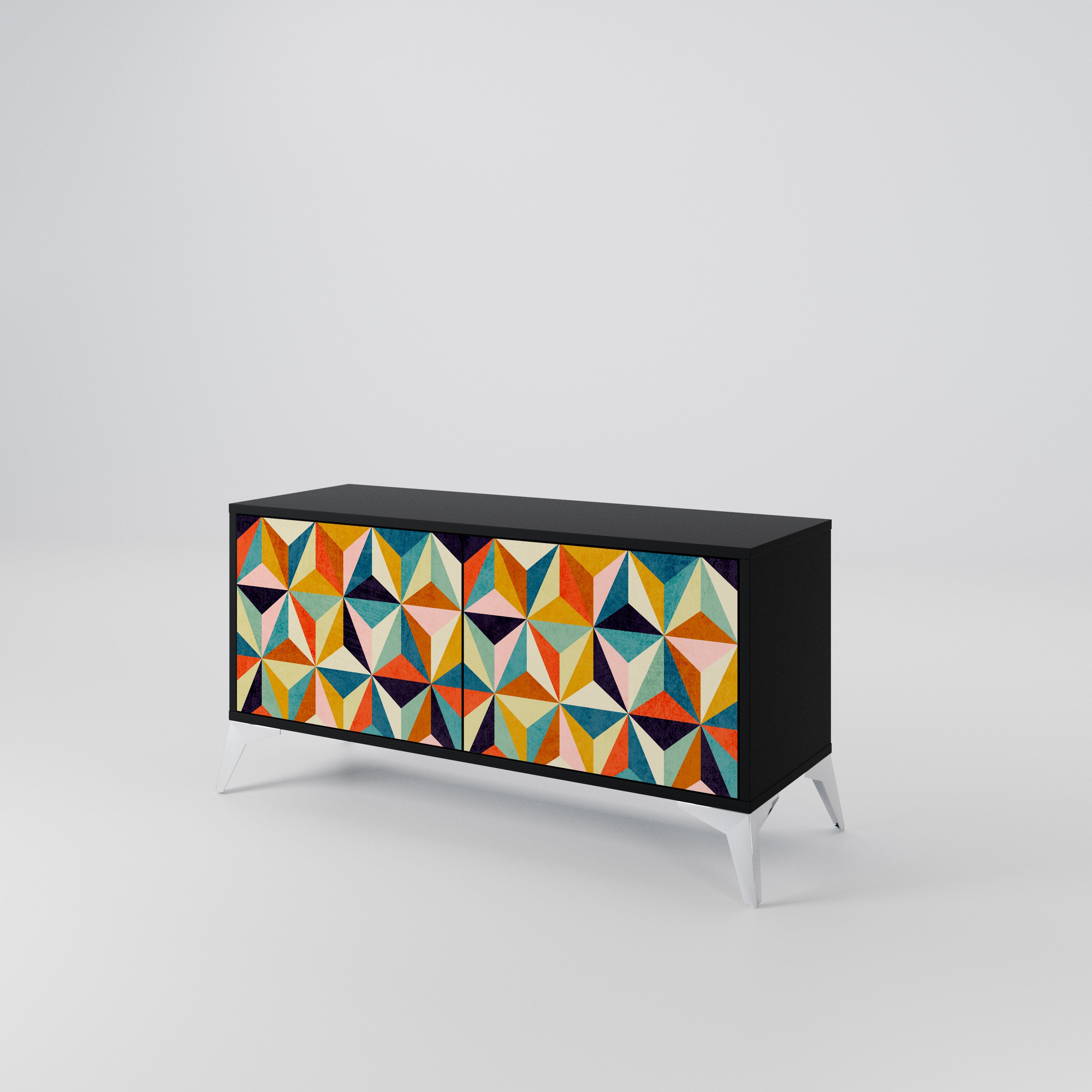 TESSELATE TREASURES Kompaktní dvoudveřový TV stolek