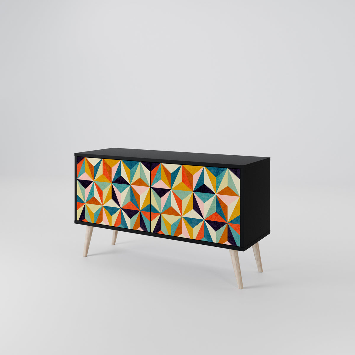 TESSELATE TREASURES Kompaktní dvoudveřový TV stolek