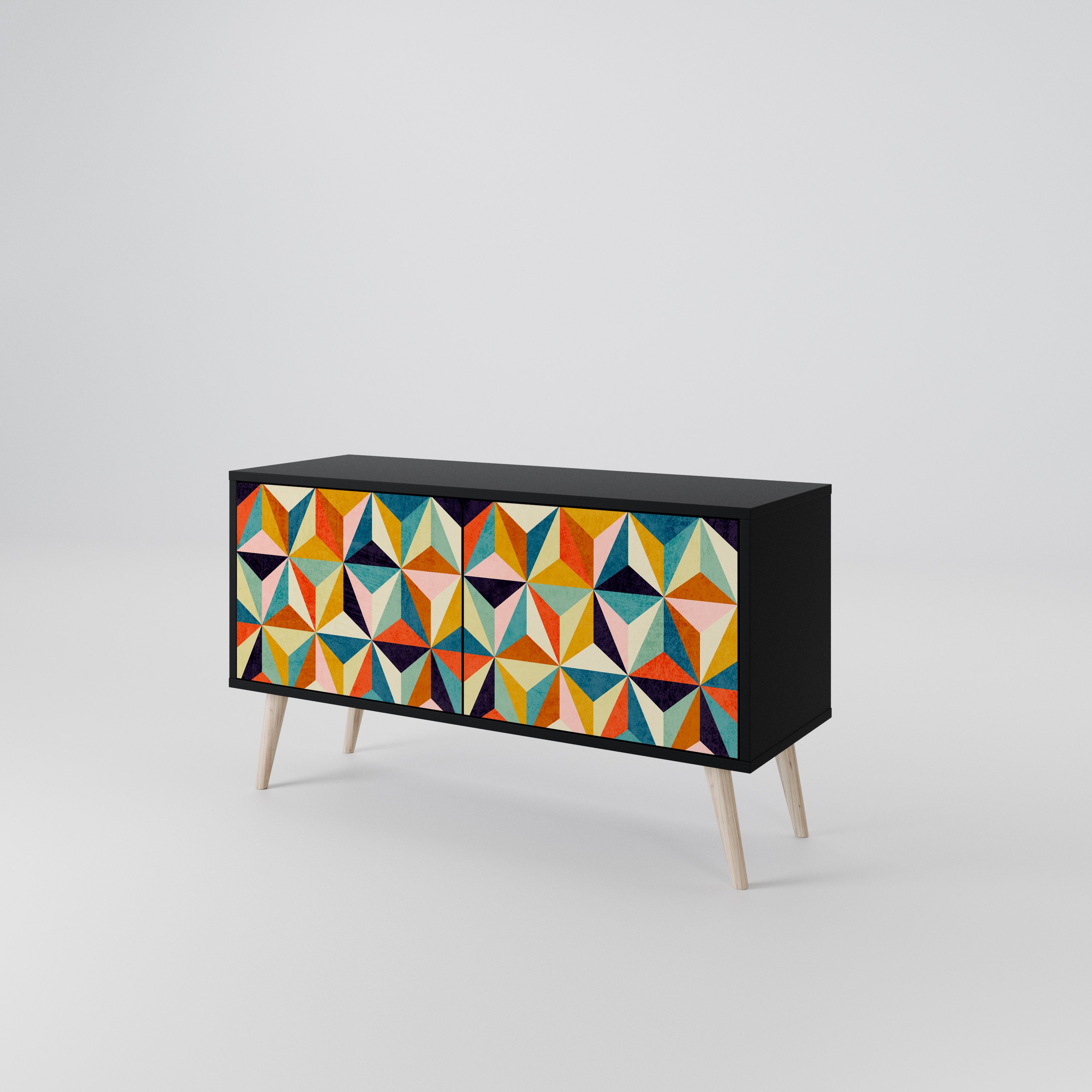 TESSELATE TREASURES Kompaktní dvoudveřový TV stolek