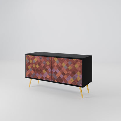 PAINTED SQUARES Kompaktní dvoudveřový TV stolek