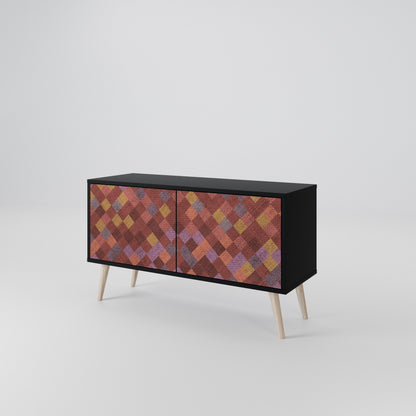 PAINTED SQUARES Kompaktní dvoudveřový TV stolek