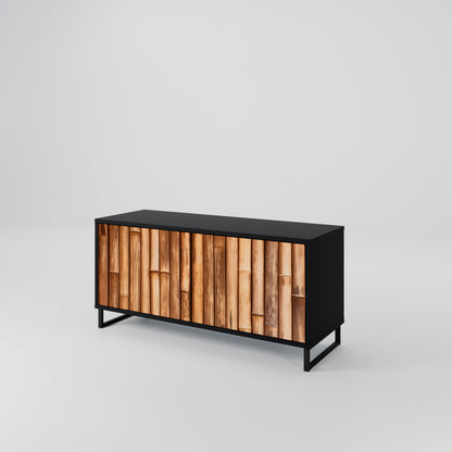 NATURAL WOOD Kompaktní dvoudveřový TV stolek
