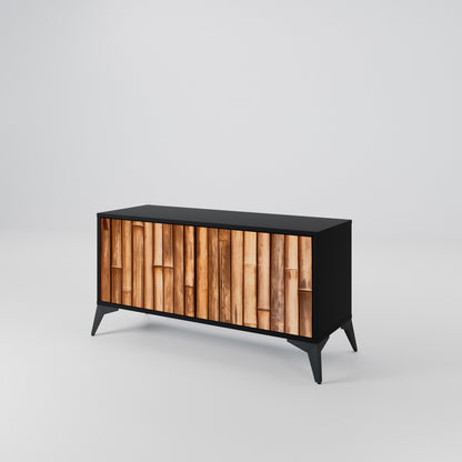 NATURAL WOOD Kompaktní dvoudveřový TV stolek