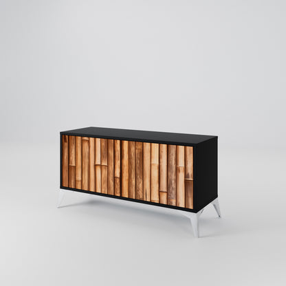 NATURAL WOOD Kompaktní dvoudveřový TV stolek