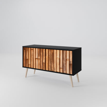 NATURAL WOOD Kompaktní dvoudveřový TV stolek