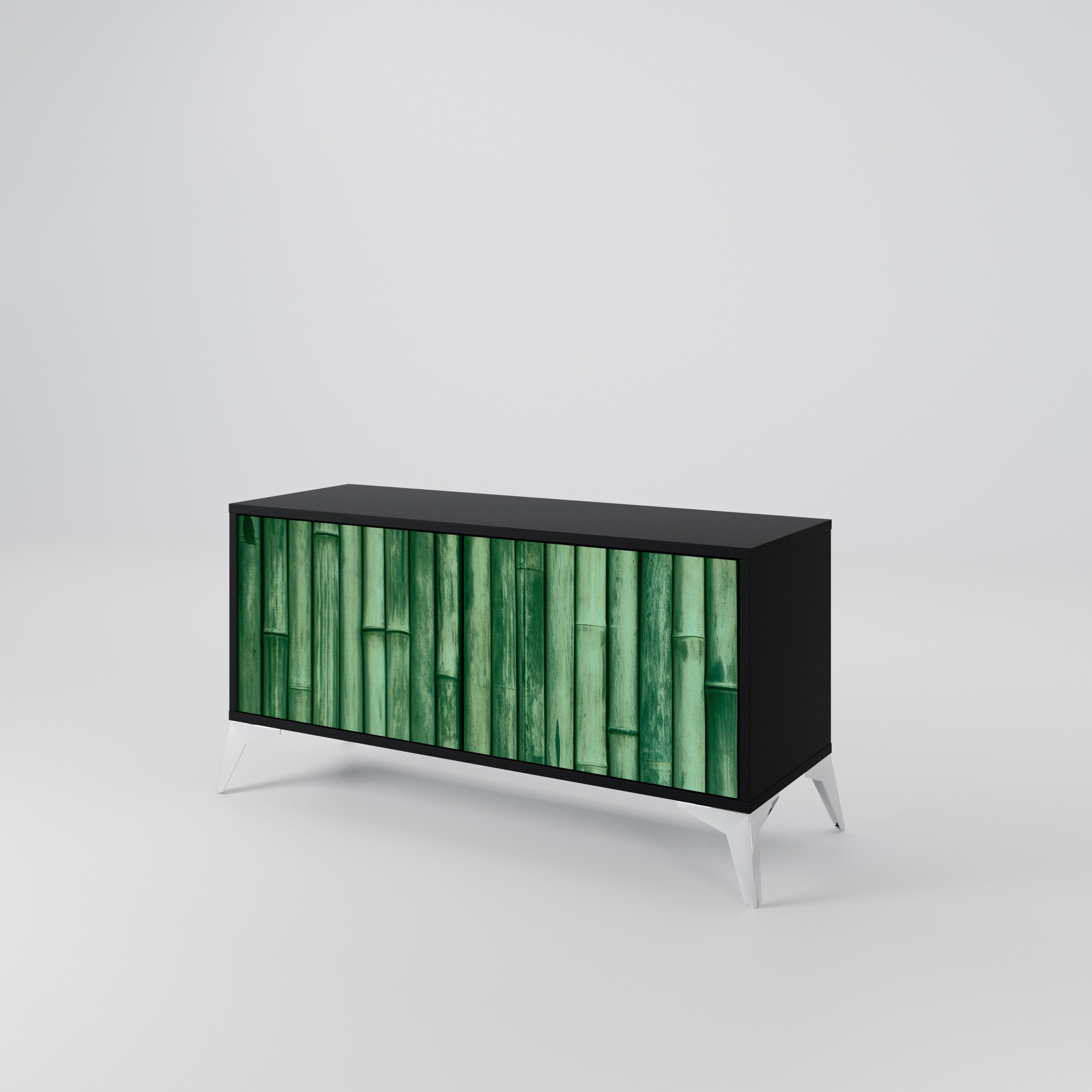 NATURAL GREEN Kompaktní dvoudveřový TV stolek