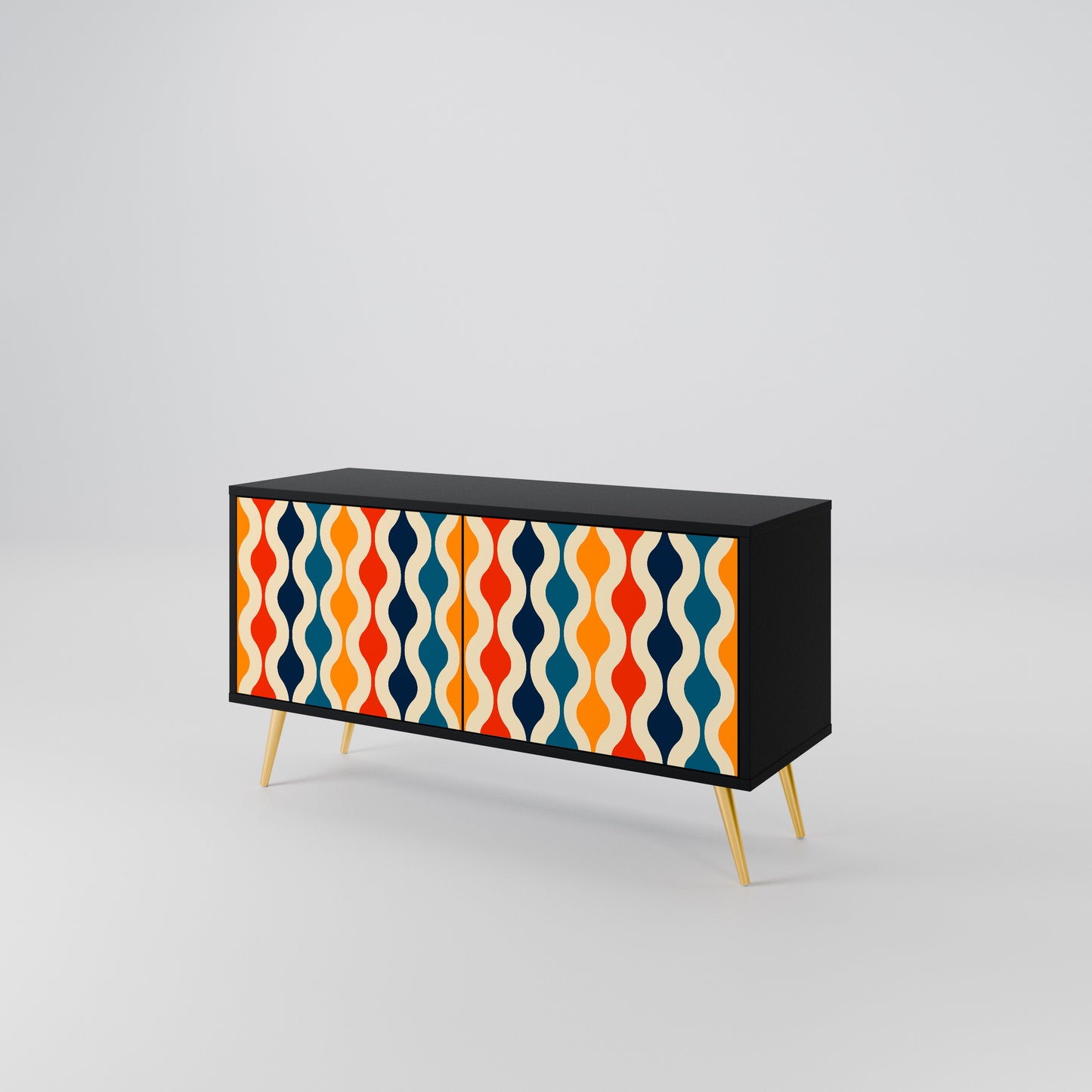 COLORFUL NOSTALGIA Kompaktní dvoudveřový TV stolek
