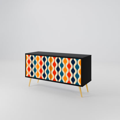 COLORFUL NOSTALGIA Kompaktní dvoudveřový TV stolek