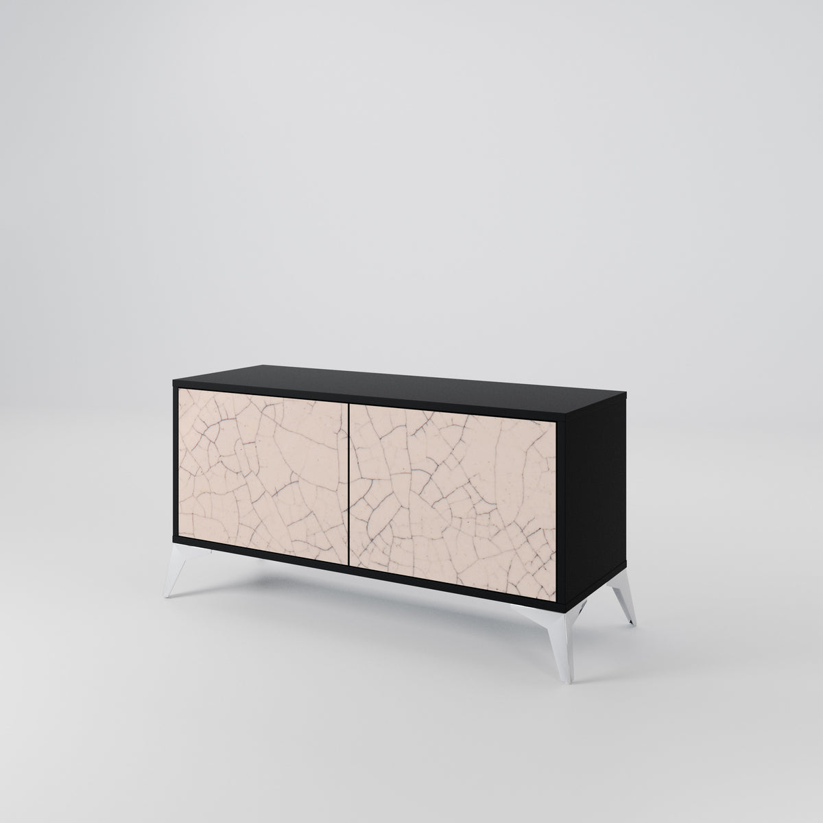 CERAMIC TEXTURE Kompaktní dvoudveřový TV stolek